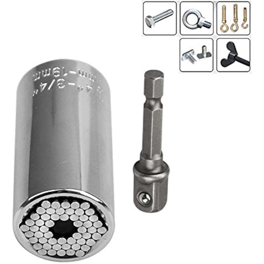 Professional Universal Gator Socket Wrench Adapter Grip 7mm 19mm Power