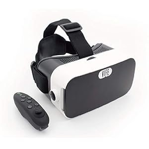 VECOZA, Virtual Reality Headset ,3D VR Glasses for Mobile Games and Video & Movies,with Bluetooth Remote Controller…