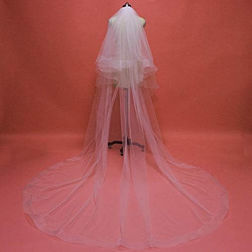 Passat 1Tier 2.5Modern Horsehair Wedding Veil Soft Tulle Cathedral Wedding Veil For Bridal Veils H73