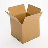 Pratt PRA0035 Recycled Corrugated Cardboard Single Wall Standard Cube Box with C Flute, 10