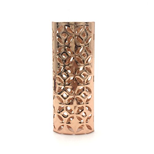 Lucklybestseller Metal Lighter Case Cover Holder Hollow Design for BIC Full Size Lighter Type J6 (Rose Gold)