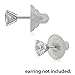 Universal EZback Earring Backs Soft Clear Silicone and 14k White Gold Medium 1 Pair
