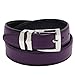 Reversible Belt Bonded Leather Removable Silver-Tone Buckle PURPLE / Black