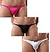 BRAVE PERSON Low Waist Bikini Swimwear Men's Underwear 3-Pack B1133 (L, Red/Black/White)