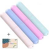 4 Packs Travel Toothbrush Case, Portable Toothbrush Storage Box Toothbrushes Holder for Travel, Camping, School