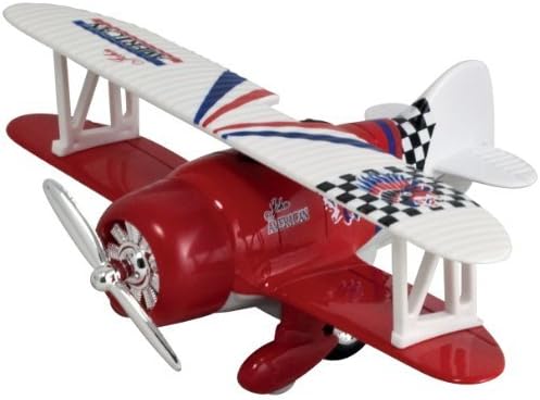 Classic Wing Airplane Pullback - Red Biplane