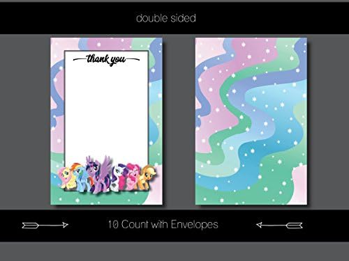 My Little Pony - Flat 4x6 Thank You Card (10 Count)