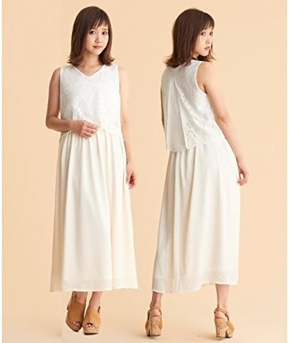 Amazon マジェスティックレゴン Majestic Legon バックリボンレースノースリワンピ 03アイボリー 02 S ワンピース チュニック 通販