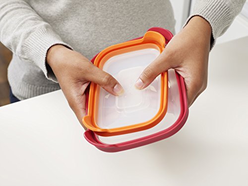 Joseph Joseph 98193 Nest Storage Plastic Food Storage Containers Set with Lids Airtight Microwave Safe, 16-Piece - Thumbnail 4