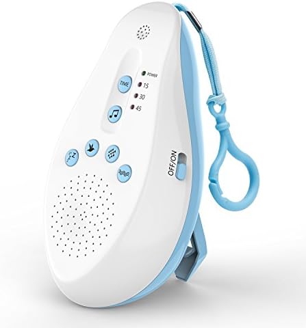 White Noise Sound Machine, Sleep Machine with Shut-Off Timer, Voice Recorder,5 Modes Natural Soothing Sleep Therapy Sounds for Babies,Toddlers (BLUE)