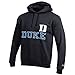 Champion Duke Blue Devils Adult Straight Name Hooded Sweatshirt - Black,