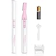 TOUCHBeauty Electric Eyebrow Trimmer for Women Portable Eyebrow Hair Remover Metal Cover, Battery Powered Ladies Hair Shaver Pink