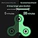 Tri Spinner Hand Fidget Toy ULG Fluorescent Hybrid Ceramic Bearing Desk Focus Finger Gyro Toys Glow in the Dark with Leather Case Bag