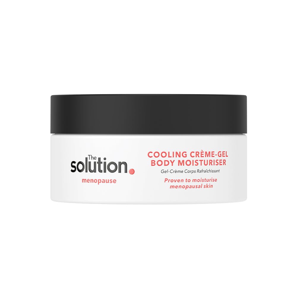 The Solution Menopause Cooling Crème-Gel Body Moisturiser (200ml). Hydrating Night & Day Cream with Marine Pro Collagen, Vegan & Cruelty Free Moisturising Cream with Menopause Complex for Hot Flushes