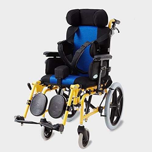 Lightweight Folding Children's Wheelchair Driving Medical, Cerebral Palsy Children's Wheelchair car Multi-Functional Disabled Children Fully Lying Flat Reclining Wheelchair Stroller