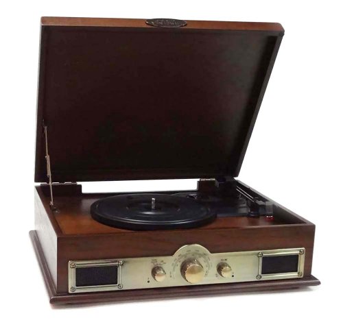 Pyle ptt30wd bluetooth vintage classic style turntable wireless m…