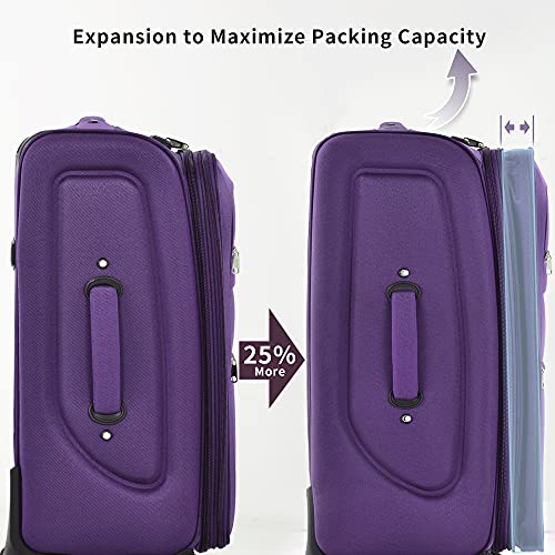 Merax Softside Luggage Set Softshell Lightweight 3 Piece Spinner