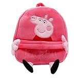HXQ Peppa Pig Kid Backpacks,Plush Toy Preschoolers Little Bag for Boy and Girl