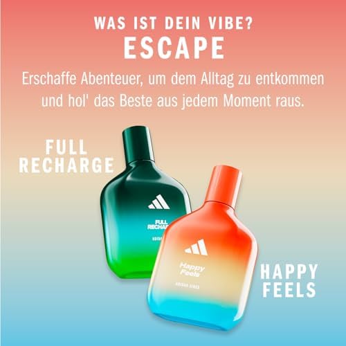 Vibes Happy Feels Eau de Parfum, fröhlicher, stimmungsaufhellender Unisex-Duft mit blumig-frischen Noten und natürlichen ätherischen Ölen, 100ml