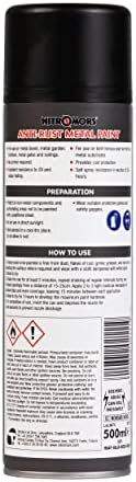 Nitromors Matt Black Metal Spray Paint 500ml - UV Fade Resistant, No Primer view 2