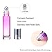 Glass Essential Oil Roller Bottles Empty Bottles 6 Pack with 1 Extra Stainless Steel Roller Ball 8 Black Labels 1 Opener 1 Funnel 1 Dropper (Silver)