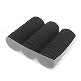 CHENG ZM Large Size Rope Ponytail Holders Headband Scrunchie Hair Accessorie (All Black)