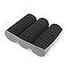 CHENG ZM Large Size Rope Ponytail holders Headband Scrunchie Hair Accessorie,Set Of 40 Soft Endless Fabric Hair Elastics Hair Bands Thick Seamless Cotton Stretch Hair Ties (All Black)