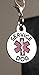 Service Dog Tag Small Breed DOUBLE SIDED Red Medical Alert Symbol .999 inch ID Tag. Easily switch between Service dog vest collars and harness
