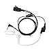 Lot 2 x Coodio Surveillance Earpiece VOX/PTT Headset Bodyguard FBI [Covert Acoustic Tube] Mic Microphone For 1 Pin Motorola Talkabout 2 Way Radio Walkie Talkie