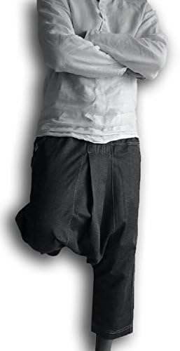 Afghan Style Harem Pants / Denim / Yoga Baggy Pants (Blue)