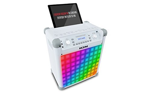 Ion Audio Karaoke Star Karaoke Sound System with Vocal Effects and Sound-Reactive Lights