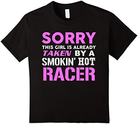 Kids This Girl Taken By A Smokin Hot Racer Wife T-Shirt 8 Black
