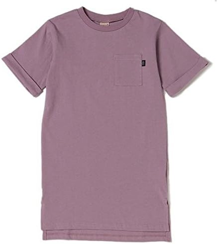 Amazon Co Jp サイドスリットtシャツワンピース パープル L 1 130 服 ファッション小物