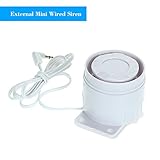 OWSOO External Mini Wired Siren 110 dB Prompt Alert Alarm for Home Wireless Security Alarm System 433MHz
