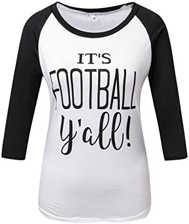 ✽Anglin✽ Women 's Casual Autumn Winter Letters Printing T-shirt Blouse (XXL, Black)