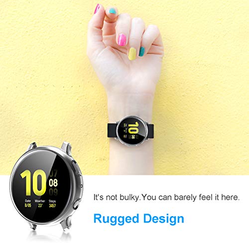 [3 Pack] Screen Protector Case for Galaxy Active 2 44mm Smartwatch, Soft Clear TPU Full Coverage Case Anti-Scratch Protective Cover Shell Compatible with Galaxy Active 2 44mm Smartwatch Accessories - Thumbnail 5