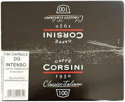 Caffè Corsini - Capsulas Compatibles Dolce Gusto, Clásico Italiano, Sabor Intenso, 100 Cápsulas