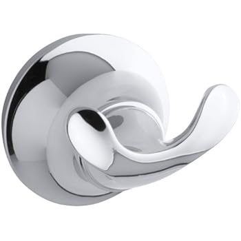 KOHLER K-11375-CP Forté Double Robe Hook, Polished Chrome