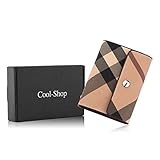 Cool-Shop Book Style Leather Credit Card or ID Holder Case, 26 Cards (Plaid)