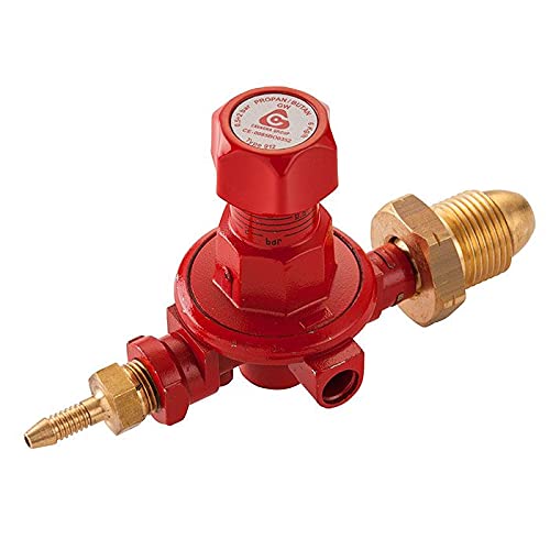 Tezla Cavagna Propane 0.5-4 bar Adjustable Regulator POL x 6.3 mm Nozzle 8-14 Kg/h