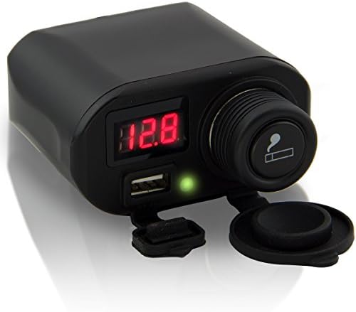 Hawk Helmets Tech 3-in-1 Black Ultimate Motorcycle Handlebar Power Station - One Size