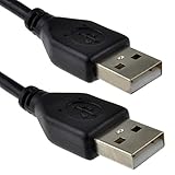 kenable USB 2.0 24AWG A to A (Male to Male) High-Speed Black Cable 0.15m (~6 inch) 15cm SHOR
