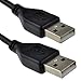 kenable USB 2.0 24AWG A to A (Male to Male) High-Speed Black Cable 0.15m (~6 inch) 15cm SHOR primary