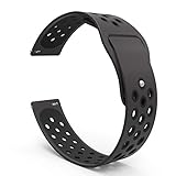 DDJOY 20mm Breathable Silicone Band Replacement Compatible with Garmin Vivoactive 3 Music Samsung Gear Sport Ticwatch 2/E Amazfit Bip Garmin Forerunner 645/Music Fossil Q Control