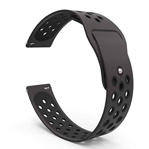 DDJOY 20mm Breathable Silicone Band Replacement Compatible with Garmin Vivoactive 3 Music Samsung Gear Sport Ticwatch 2/E Amazfit Bip Garmin Forerunner 645/Music Fossil Q Control DDJOY 20mm Breathable Silicone Band Replacement Compatible with Garmin Vivoactive 3 Music Samsung Gear Sport Ticwatch 2/E Amazfit Bip Garmin Forerunner 645/Music Fossil Q Control