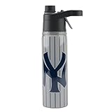 O2Cool MLB Prism Double Wall Mist 'N Sip Team Jersey Design New York Yankees Water Bottle, Multicolor