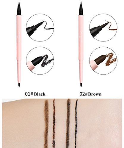 Eyeliner, Liquid Eyeliner- Waterproof Eyeliner Black Eyeliner Eye Pencil Quick-drying Eye Liner Hard-headed Not Blooming Lasting Smooth Eyeliner (Duo Eyeliner)
