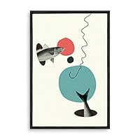 Framed Canvas Wall Art Abstract Colorful Canvas Prints Home Artwork Decoration for Living Room,Bedroom - 16x24 inches