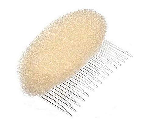 2PCS Women Lady Girls Soft Sponge Foam Hair Base Inserts Bump Up Hair Pads Stick Bun Maker Hair Styling Clip Hair Comb Braid Tool Hair Styling Accessories Beige