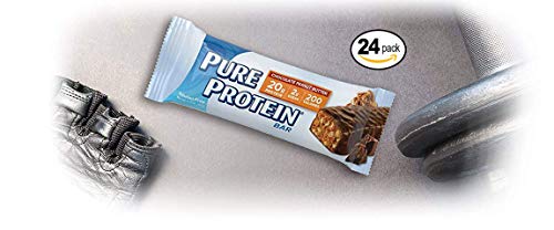 Pure Protein Bars, High Protein, Nurtritious Snacks to Support Energy, Low Sugar, Gluten Free, Chocolate Peanut Butter, 1.76oz, 24 Pack